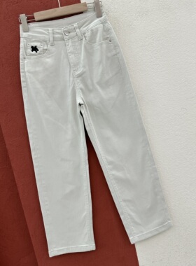 2026春夏欧货Q FASHION JEANS酷希莱9661刺绣小马九分牛仔烟管裤