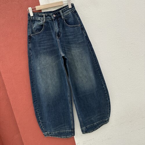 2026秋款YAK JEANS阿里莎莎87882显瘦弯刀牛仔裤女高腰显瘦拖地裤