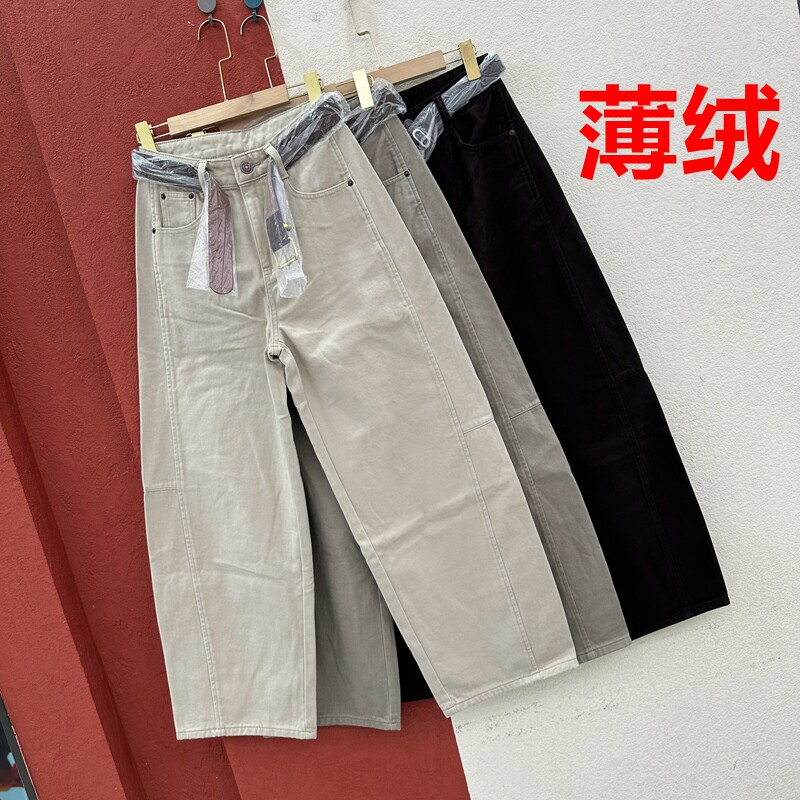 秋冬Q FASHION JEANS酷希莱61631 61630 61629牛仔裤女磨毛弯刀裤