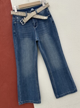 2026春款A FASHION JEANS阿凡牛67812牛仔裤女高腰显瘦九分喇叭裤
