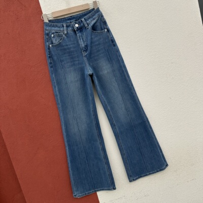 2026春款YAK JEANS阿里莎莎87605牛仔裤女高腰宽松喇叭裤微喇裤