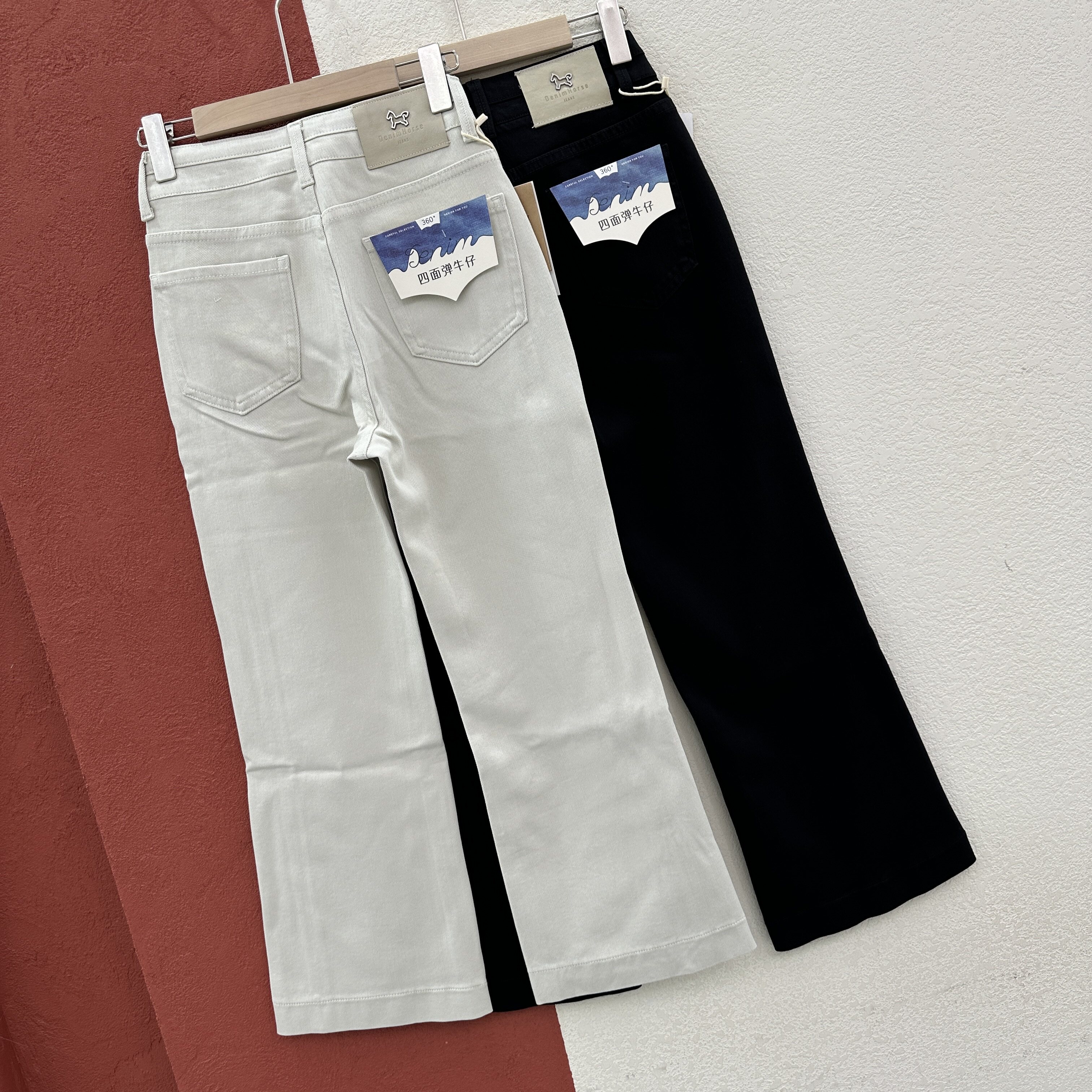 2026春款A FASHION JEANS阿凡牛67803 67802牛仔女九分喇叭裤微喇