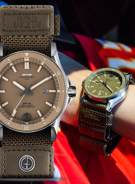 MTM 高压者光动能 太阳能机芯男士商务休闲手表军表100m防水