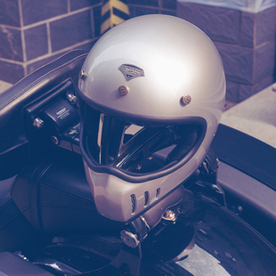 active region中国台湾AR摩托车头盔纯色复古哈雷机车男全盔