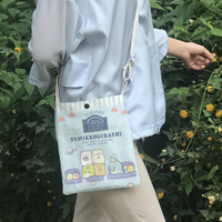 可愛卡通角落生物帆布迷你零錢