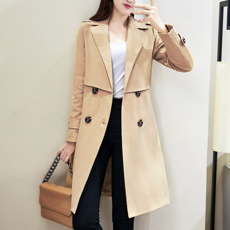 加肥加大码女风衣胖mm春装减龄显瘦胖人上衣200斤宽松遮肚子外套