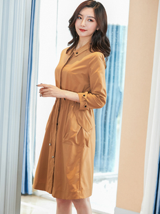 胖mm宽松遮肚子休闲风衣显瘦加肥加大 女风衣外套2020新款 春装 大码