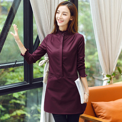 特大码遮肚子胖mm全棉休闲衬衣