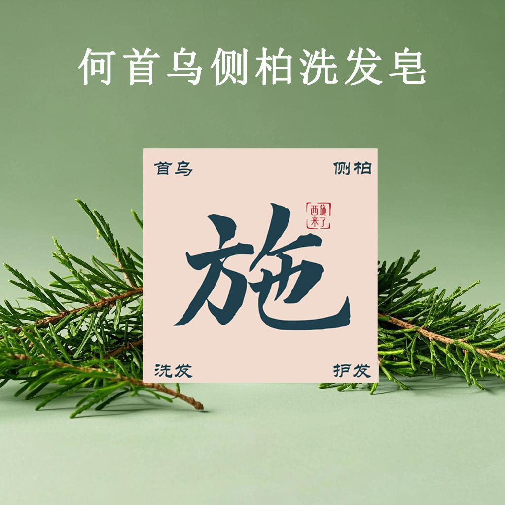 西施来了墨见同款何首乌侧柏叶洗发皂温和清洁洗发护发精华皂