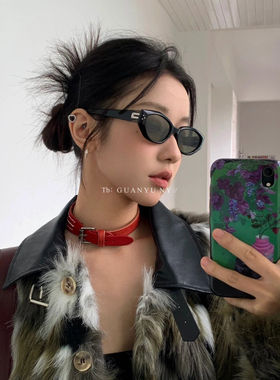 「关於」2024奚梦瑶同款dadaa墨镜偏光猫眼防紫外线GM太阳眼镜女