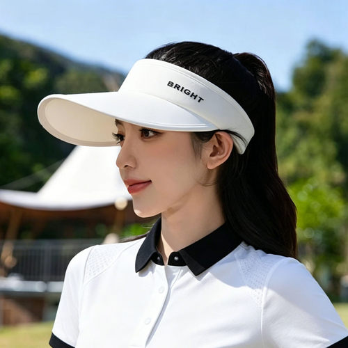 夏季防晒空顶大檐高尔夫球帽女