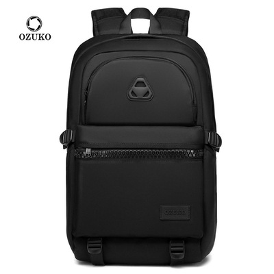 ozuko新款学生书包休闲男士电脑包15.6寸多功能双肩包backpack