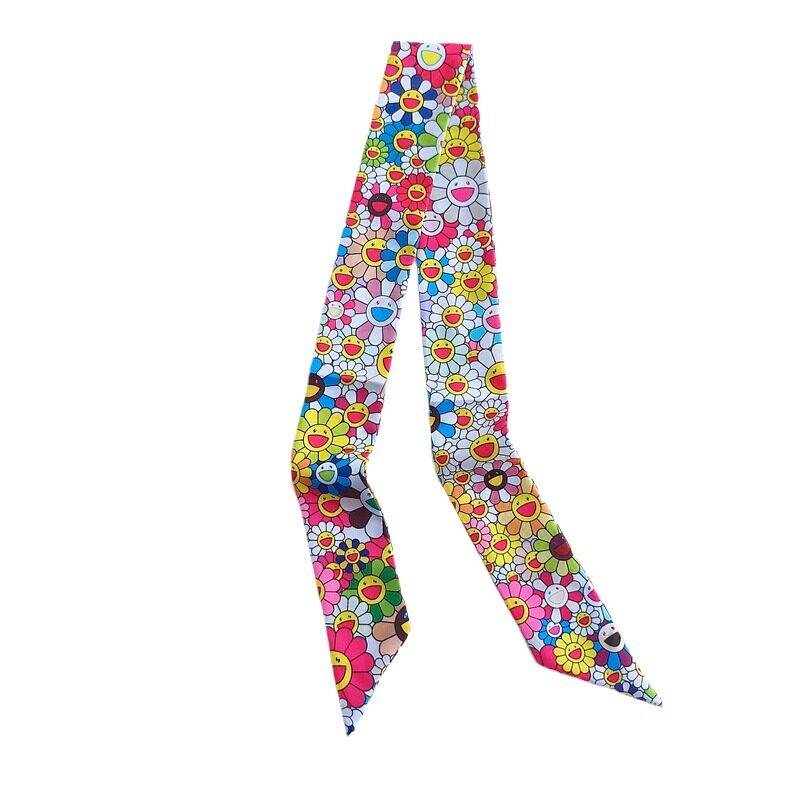 村上隆太阳花涂鸦春夏秋长条绑包包手柄小丝巾发带装饰飘带领巾女,服饰配件/皮带/帽子/围巾,围巾/丝巾/披肩,淘宝优惠券,粉丝福利购,淘宝优惠卷