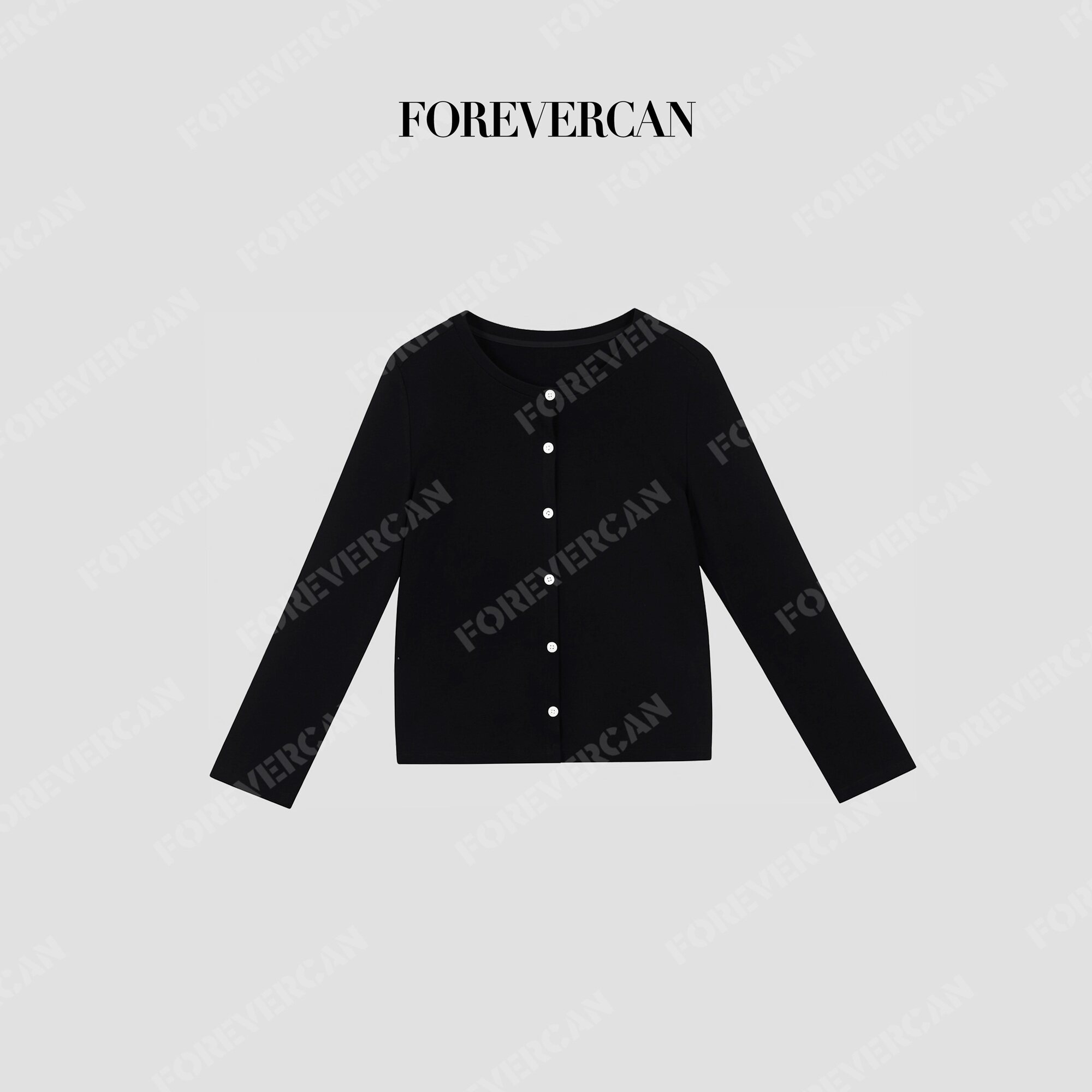 Forevercan女装“叙事曲”天丝羊毛凉感修身休闲开衫