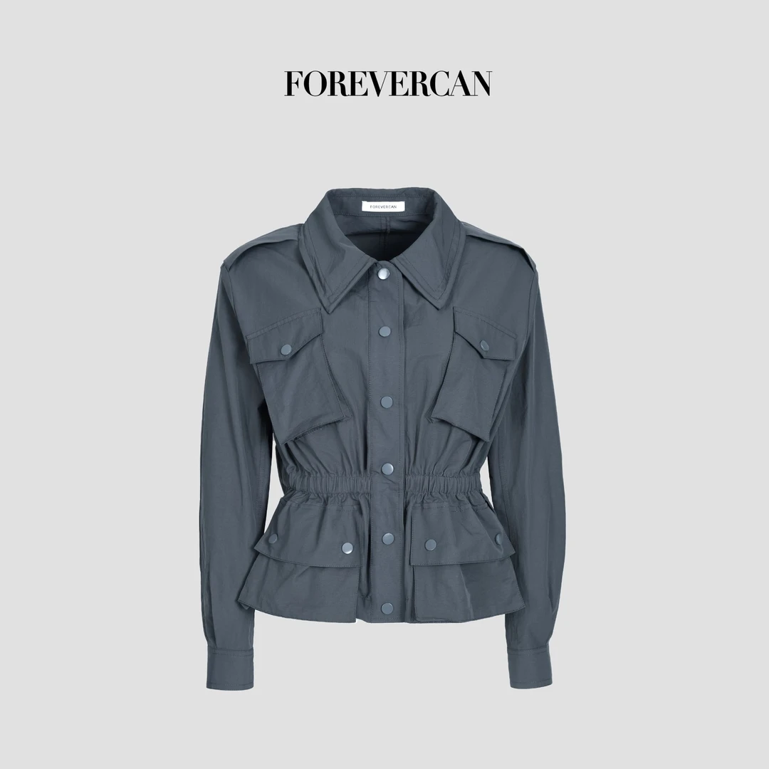 CAN新款复古百搭工装夹克短外套