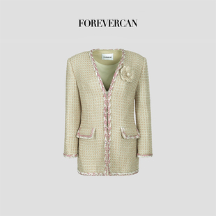 FOREVERCAN 外套三件套 杜桑花园 客订美丽诺羊毛立体山茶花西装