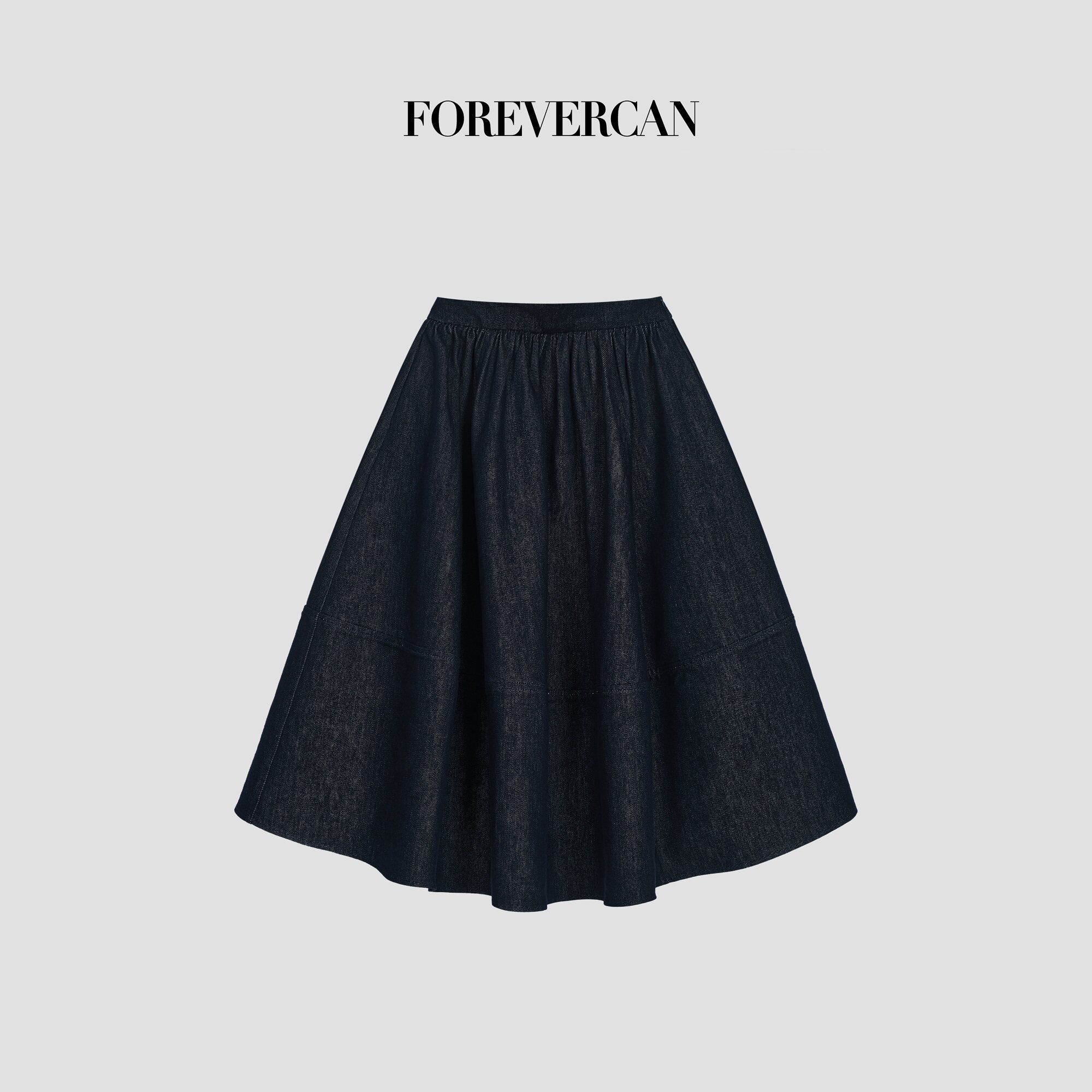 Forevercan女装“步若精风”客定莱赛尔天丝宫廷感蓬蓬蛋糕半裙