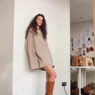 Forevercan女装 伦敦周末慵懒风可拆卸连帽针织毛衣 2025新款