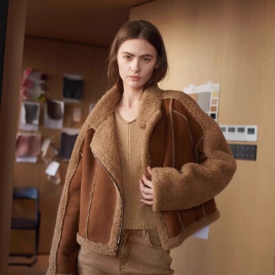 CAN羊毛反绒机车服夹克