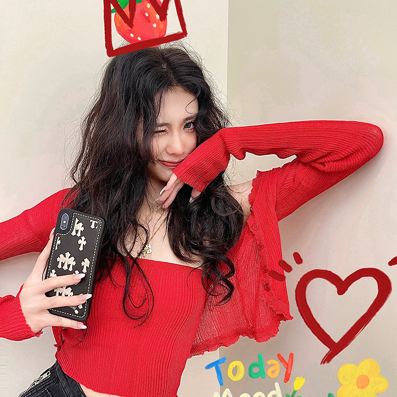 CAN-2022新品抹胸毛针织衫两件套