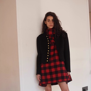 立裁单排扣羊毛呢短款 经典 箱型外套 赫尔曼 CAN