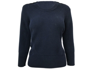 CAN春季 显瘦纯色舒适温暖上衣女螺纹圆领套头百搭毛衣 新款