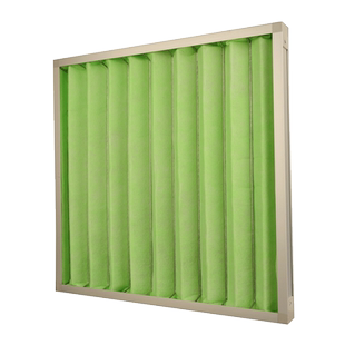 可清洗中效绿白棉板式空气过滤器F5龙骨过滤器空调工业防尘过滤网