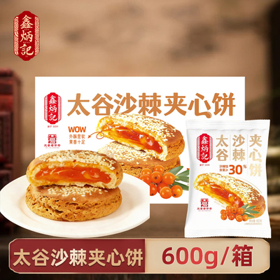 鑫炳记太谷沙棘夹心饼600g