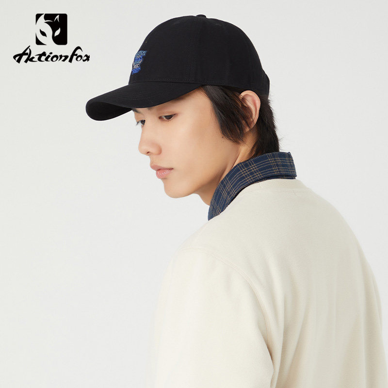 快乐狐狸美式复古软顶棒球帽女时尚显脸小鸭舌帽春秋男帽630-5576