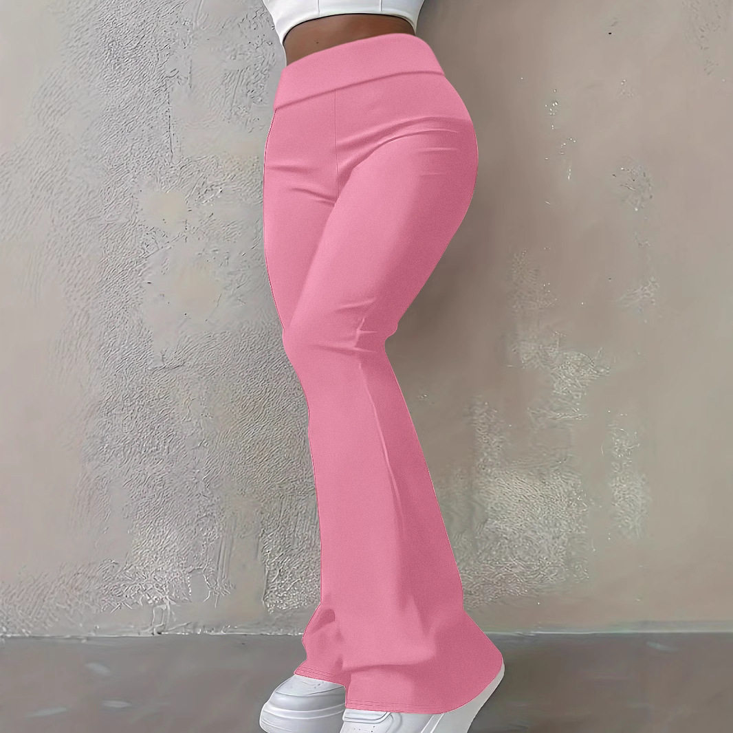喇叭裤高腰收腹提臀显瘦休闲通勤百搭加长阔腿裤 fashion bottom