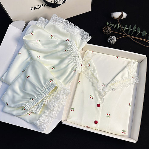 女睡袍浴袍三件套装薄款 Womens Robe Bathrobe Three Piece Set