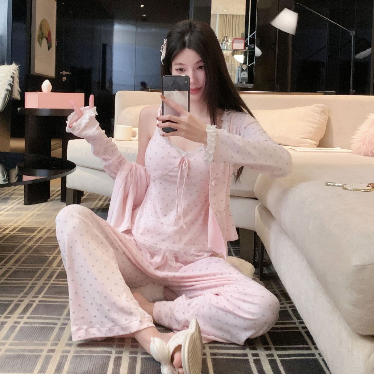 女秋季家居服睡衣睡袍浴袍 Women Autumn Pajama Robe Bathrobe