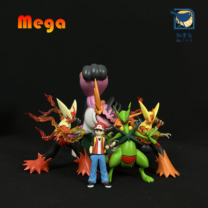 现货Mega火焰鸡蜥蜴王巨沼怪手办世界比例摆件GK宝可梦模型图鉴