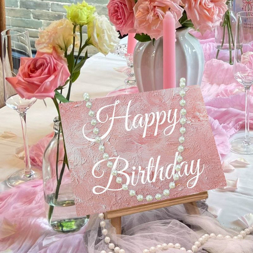 闺蜜聚会迷你生日快乐桌面KT立牌成人生日布置拍照道具装饰牌摆件