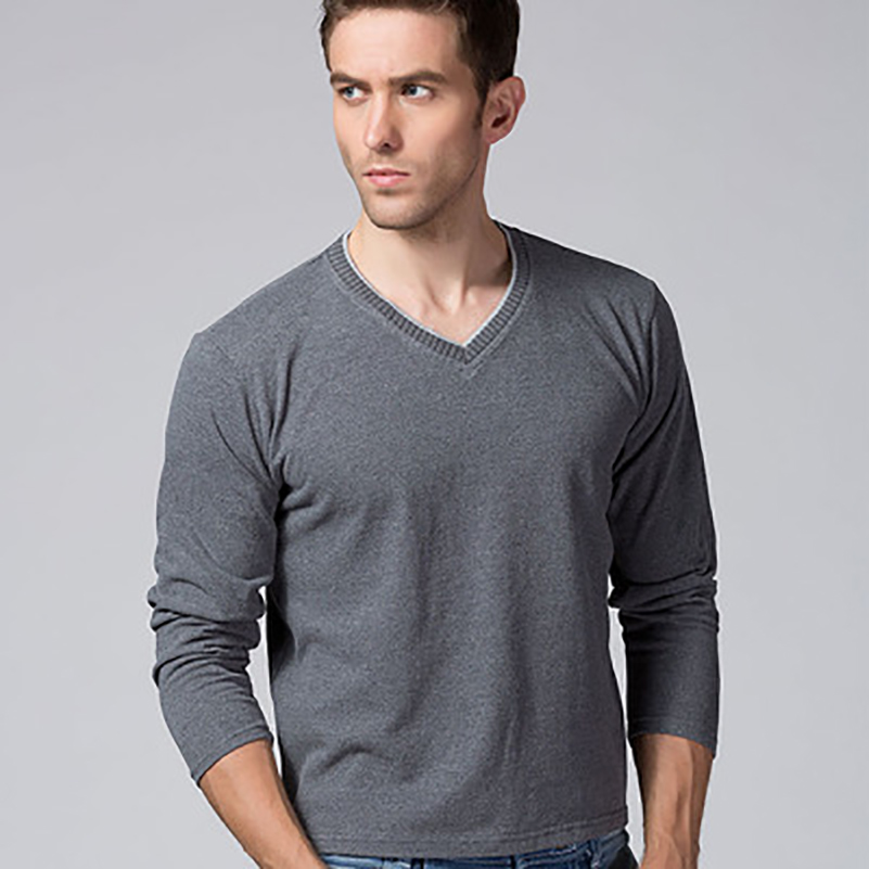 2021新品青年v领男装宽松大码