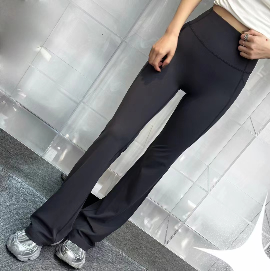 吾馨薄款长裤侧兜喇叭裤