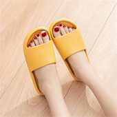 踩屎感防滑浴室拖情侣女沙滩拖鞋 日系家居时尚 条纹控女一字拖凉鞋