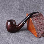 传统男士 进口石楠木烟斗手工实木弯柄烟斗经典 老式 过滤烟斗具配件