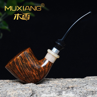 进口石楠木烟斗男士手工实木都柏林烟斗传统老式过滤专用烟具配件