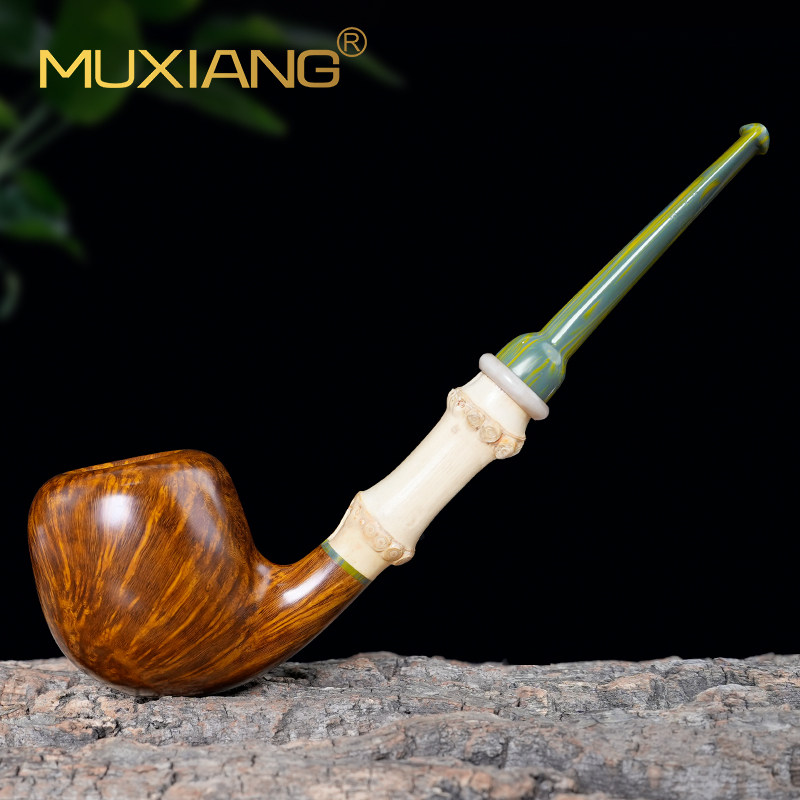 进口石楠木烟斗自由式手工竹节苹果斗实木传统老式过滤男士专用具