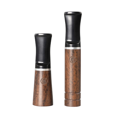黑檀木雪茄烟嘴男士便携手工实木9mm过滤芯咬嘴循环型专用具配件