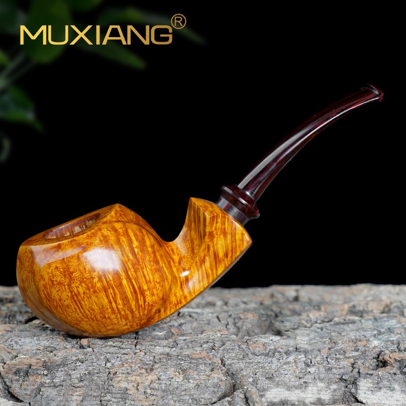 男士手工石楠木军插烟斗