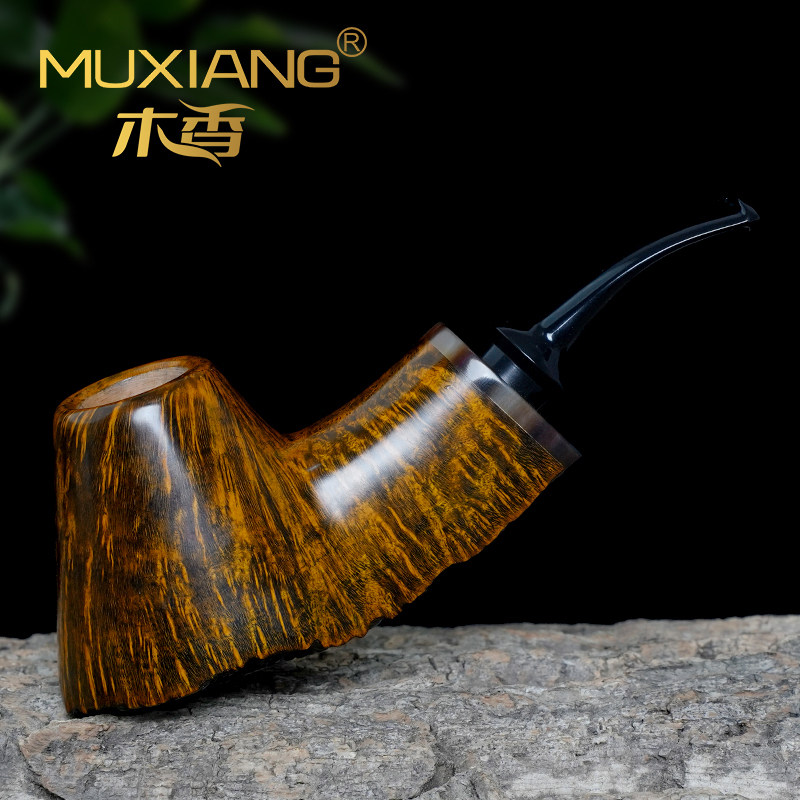 进口石楠木烟斗手工实木瘤皮火山空腔斗传统老式过滤男士专用烟具
