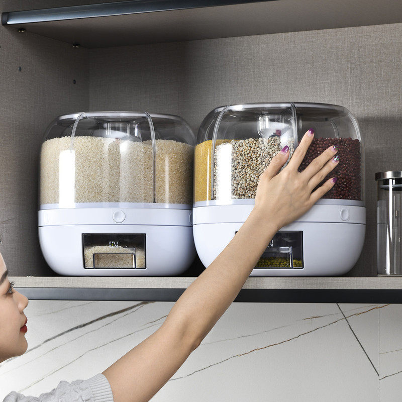 五谷杂粮收纳盒旋转密封罐子食品级塑料厨房分隔储存粮食储物米桶,厨房/烹饪用具,密封罐,淘宝优惠券,粉丝福利购,淘宝优惠卷