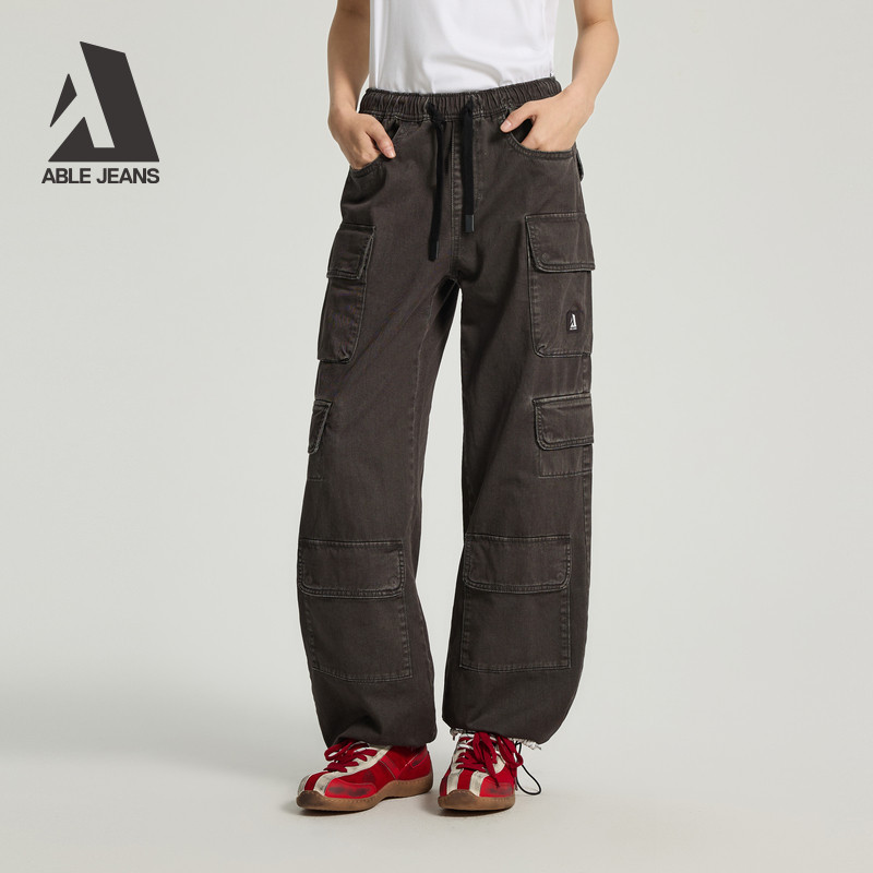 ABLE JEANS【机能阔腿裤】2025冬季新款女士工装直筒梭织运动长裤,女装/女士精品,休闲裤,淘宝优惠券,粉丝福利购,淘宝优惠卷