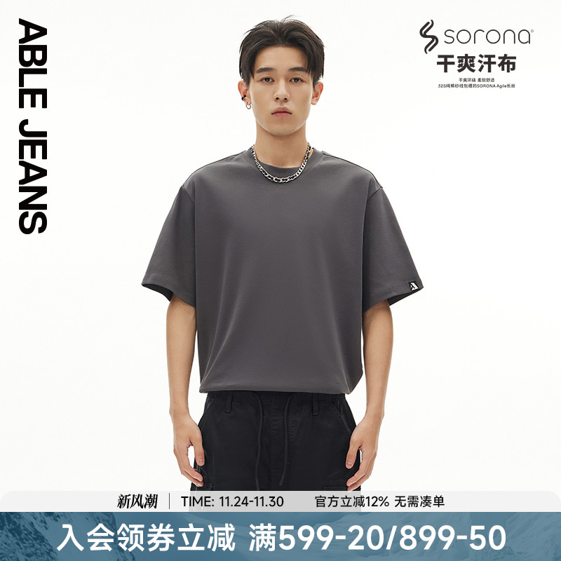 夏季短袖ABLEJEANS简约风