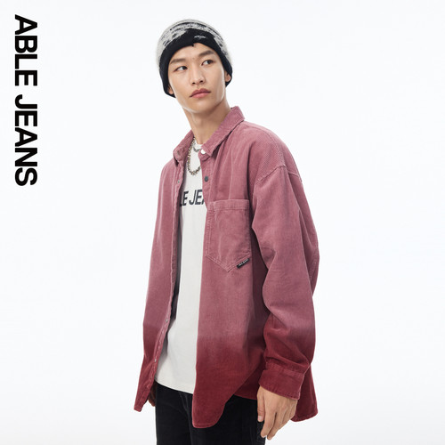 ABLEJEANS男士潮流长袖衬衫