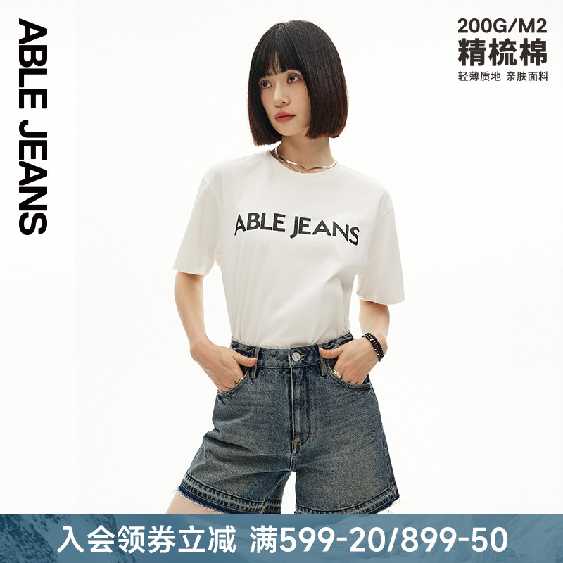 ABLEJEANS夏季都市经典基础T恤