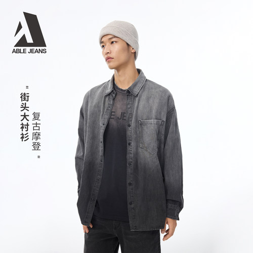 ABLEJEANS情侣同款牛仔衬衫
