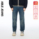 JEANS 工装 直筒滑板裤 ABLE 冬季 男士 洗水宽松牛仔长裤 加厚保暖